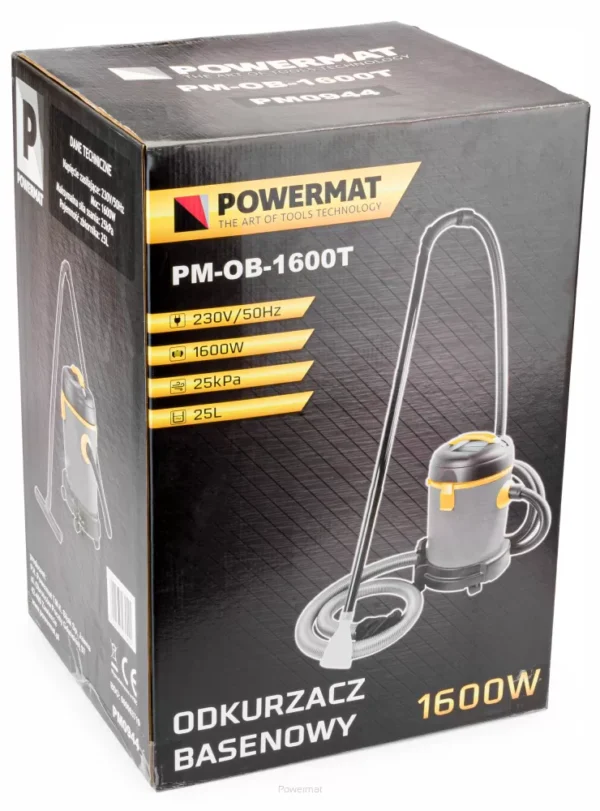 big_pudelko Odkurzacz wielofunkcyjny basenowy 1600W 25L PM-OB-1600T